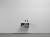 # LAVABO QUADRATO SOSPESO con MOBILE THEO MINI - CIELO lavandino compatto poco ingombrante per bagno stretto