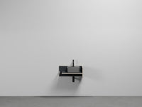 # LAVABO QUADRATO MONOFOSO SOSPESO con MOBILE THEO MINI - CIELO lavandino compatto poco ingombrante per bagno stretto
