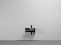 # LAVABO TONDO MONOFOSO SOSPESO con MOBILE THEO MINI - CIELO lavandino compatto poco ingombrante per bagno stretto
