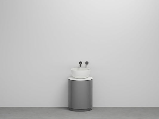 # LAVABO TIBERINO con SCARICO A TERRA ARCADIA - CIELO mobile contenitore da bagno freestanding