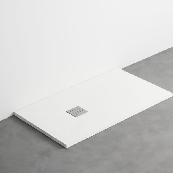 # PIATTO DOCCIA INFINITO soli 3cm di spessore in ceramica effetto pietra - CIELO installazione filo pavimento o da appoggio