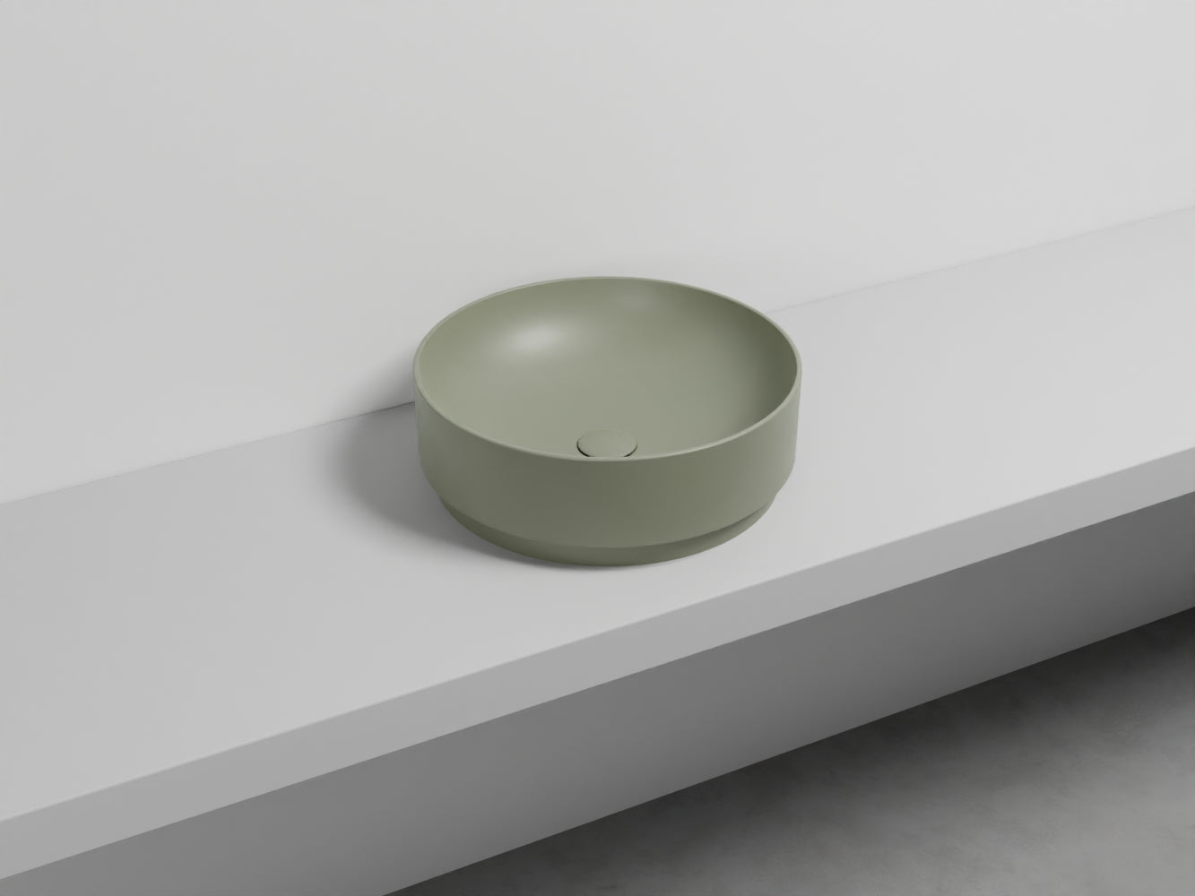 # LAVABO MARE TONDO 45 - CIELO lavandino da appoggio per bagno in ceramica Made in Italy