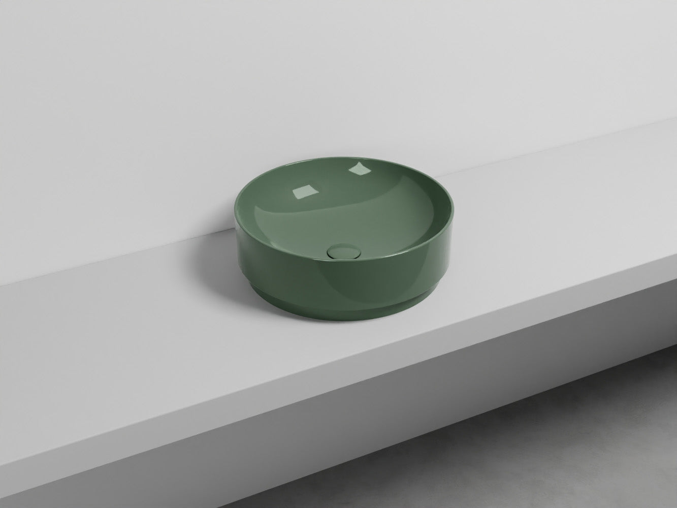 # LAVABO MARE TONDO 45 - CIELO lavandino da appoggio per bagno in ceramica Made in Italy