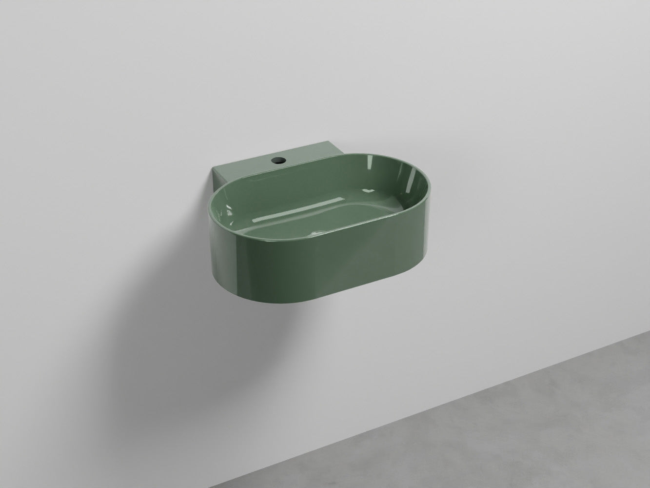 # LAVABO SOSPESO MARE OVALE MONOFORO 50 - CIELO lavandino monoforo per bagno in ceramica