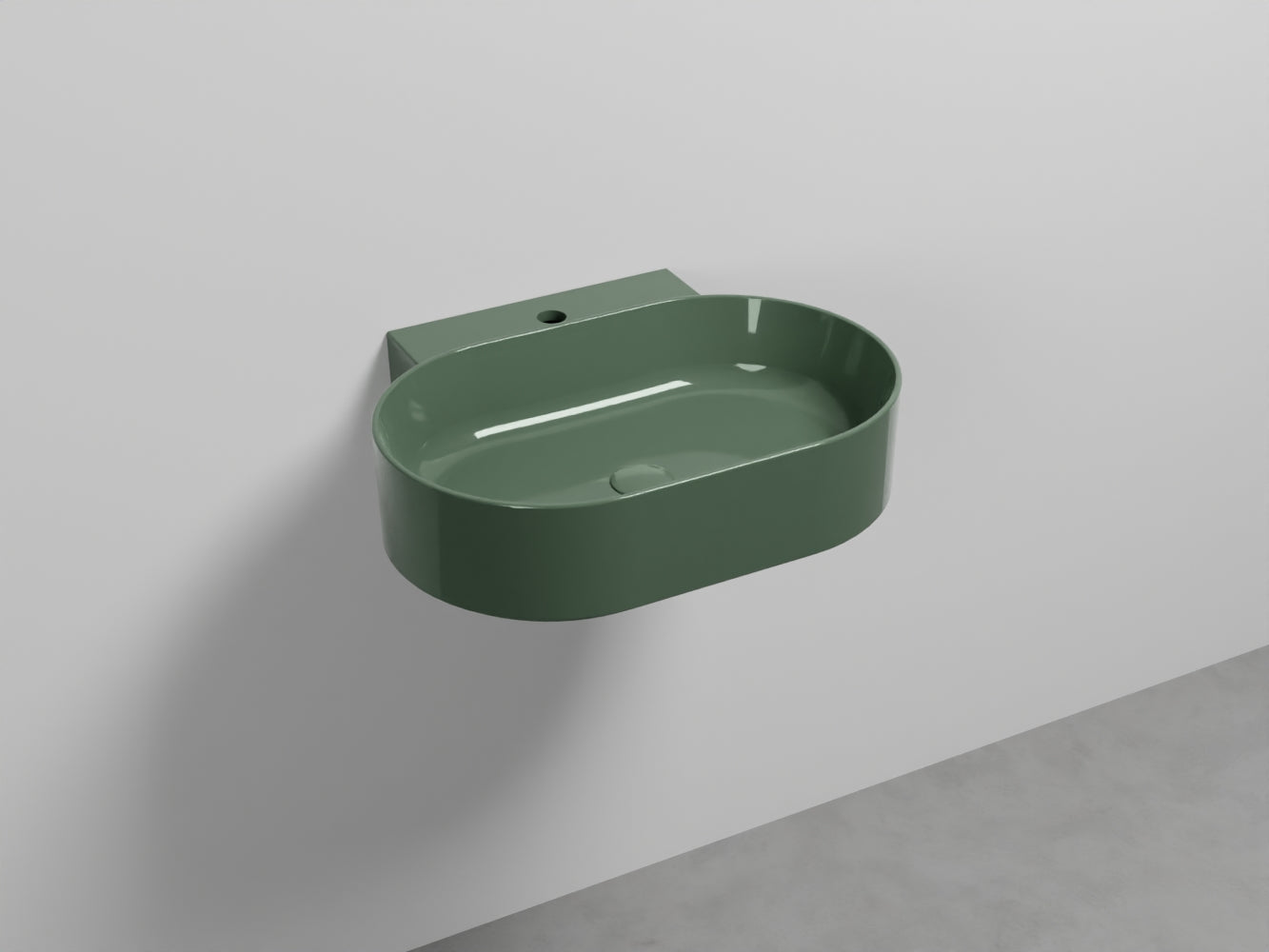 # LAVABO SOSPESO MARE OVALE MONOFORO 60 - CIELO lavandino dalle linee eleganti, sinuose e precise