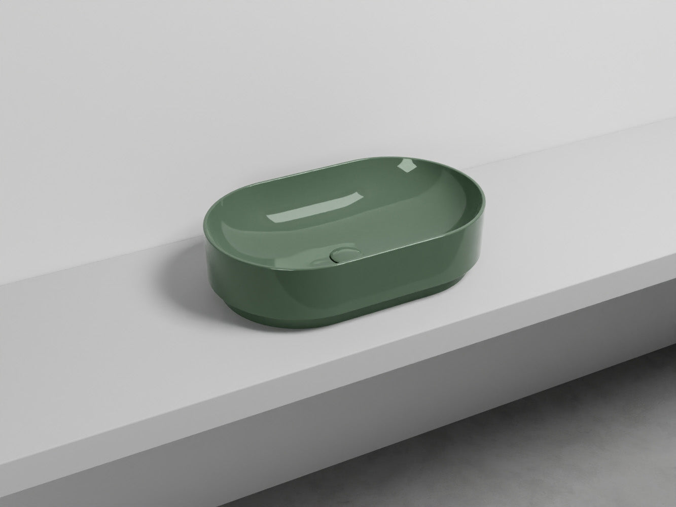 # LAVABO MARE OVALE 60 - CIELO lavandino da appoggio per bagno dall'eleganza contemporanea e dalla massima praticità