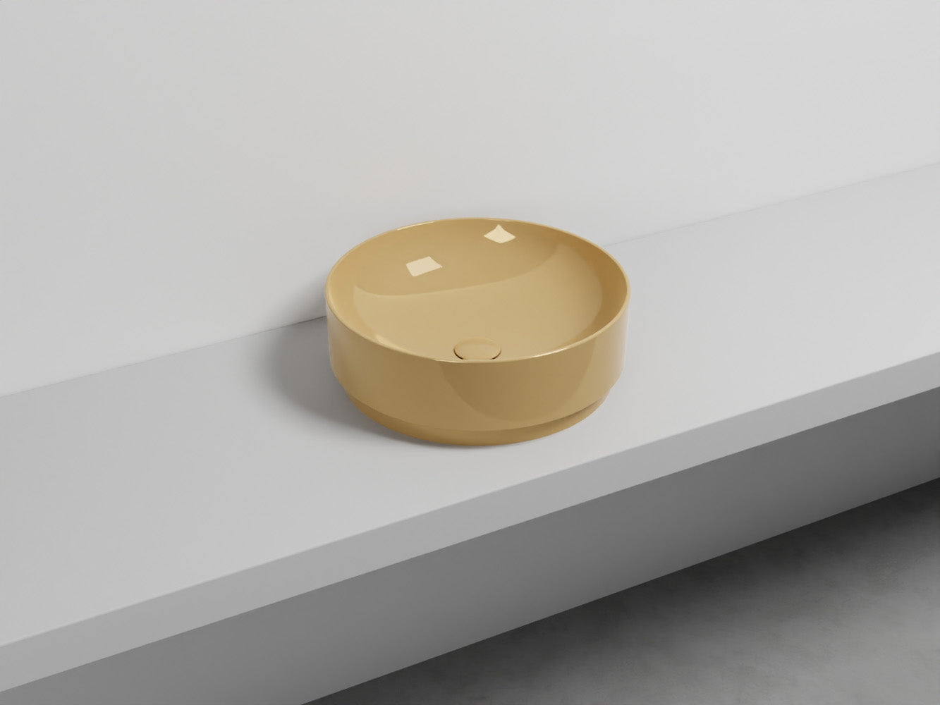 # LAVABO MARE TONDO 45 - CIELO lavandino da appoggio per bagno in ceramica Made in Italy