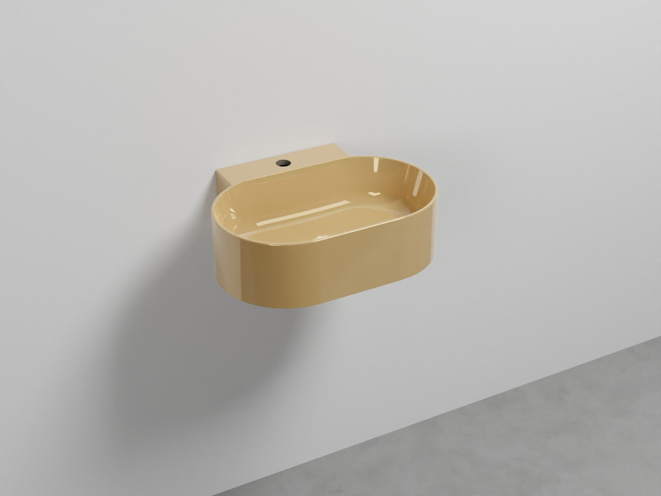 # LAVABO SOSPESO MARE OVALE MONOFORO 50 - CIELO lavandino monoforo per bagno in ceramica