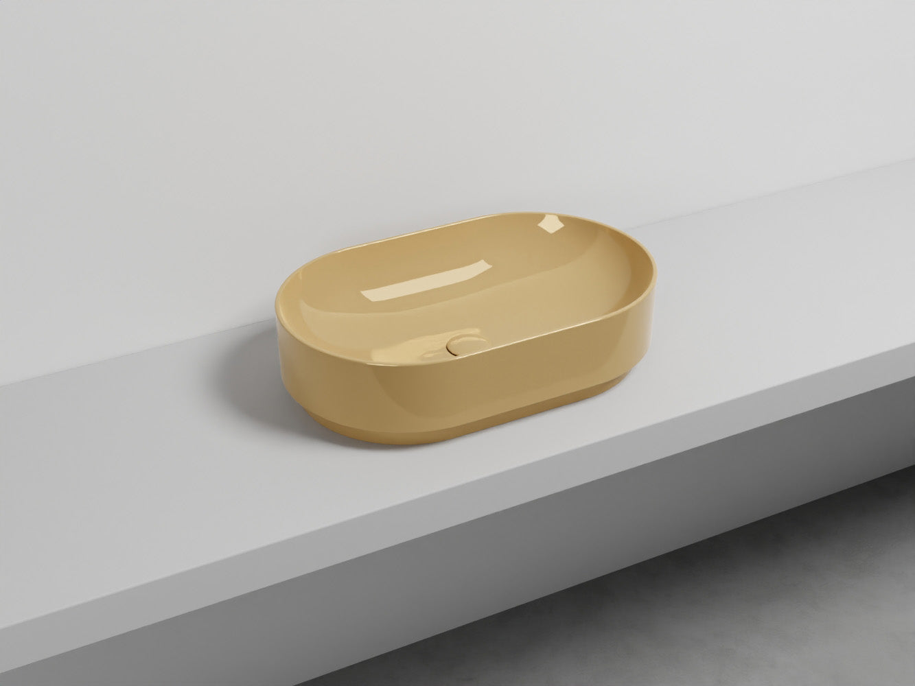 # LAVABO MARE OVALE 60 - CIELO lavandino da appoggio per bagno dall'eleganza contemporanea e dalla massima praticità