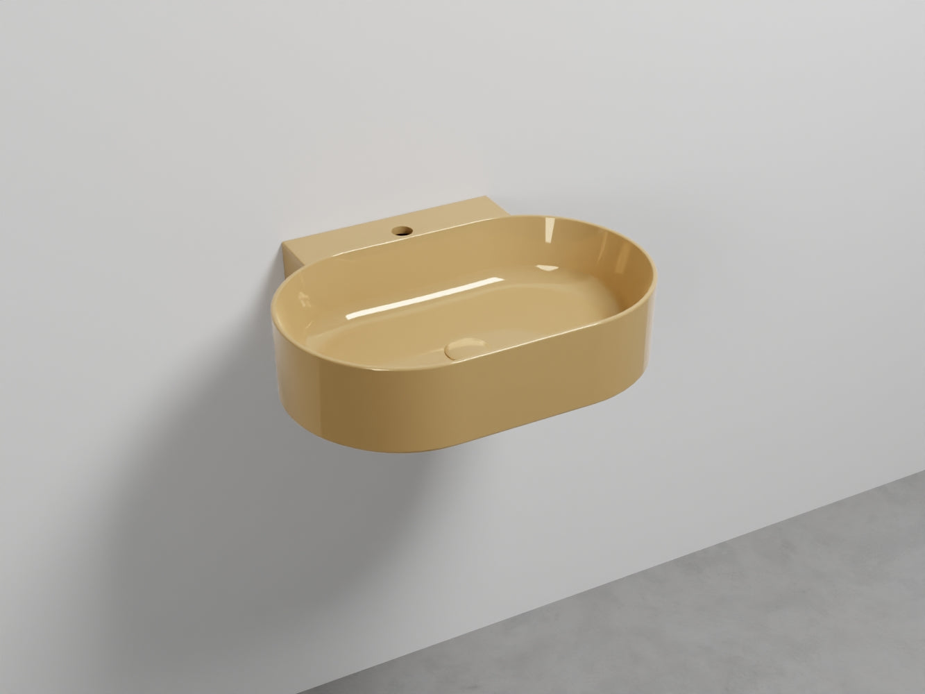 # LAVABO SOSPESO MARE OVALE MONOFORO 60 - CIELO lavandino dalle linee eleganti, sinuose e precise