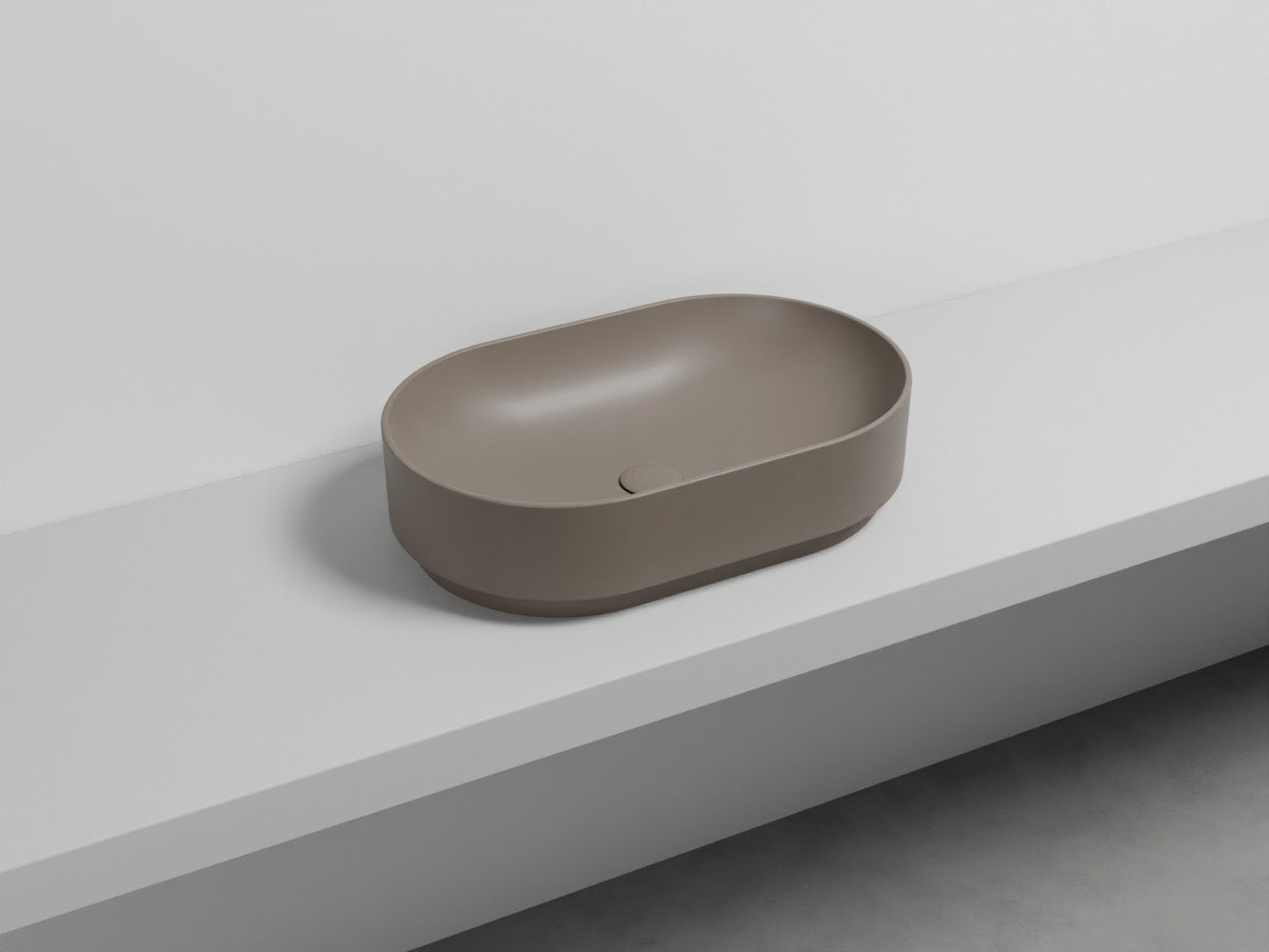 # LAVABO MARE OVALE 60 - CIELO lavandino da appoggio per bagno dall'eleganza contemporanea e dalla massima praticità
