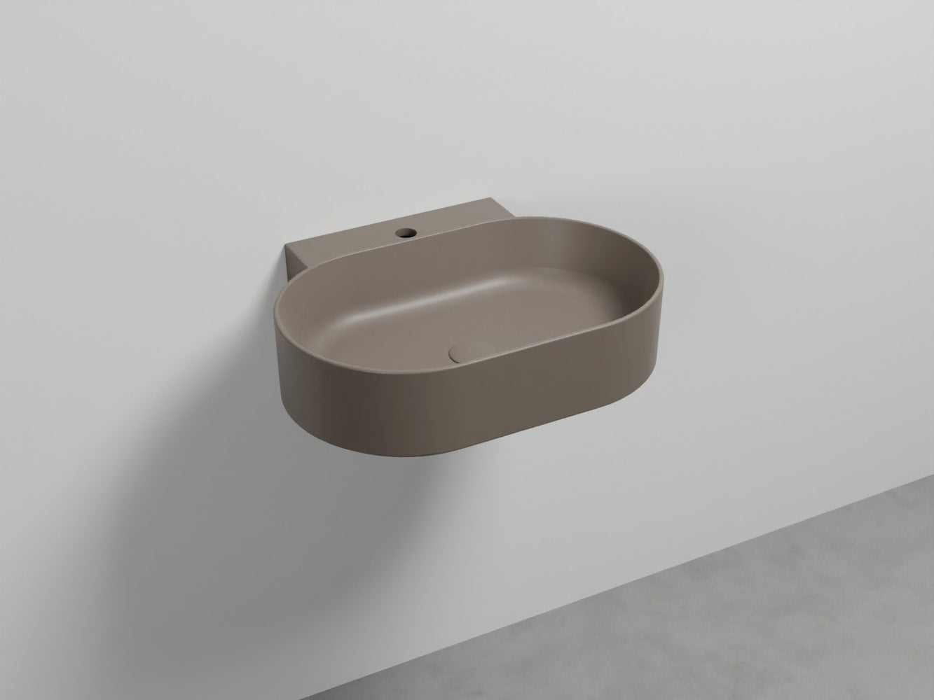 # LAVABO SOSPESO MARE OVALE MONOFORO 60 - CIELO lavandino dalle linee eleganti, sinuose e precise