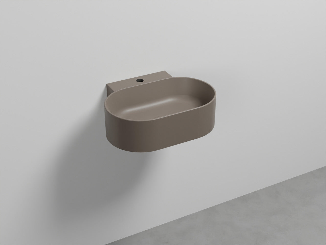 # LAVABO SOSPESO MARE OVALE MONOFORO 50 - CIELO lavandino monoforo per bagno in ceramica