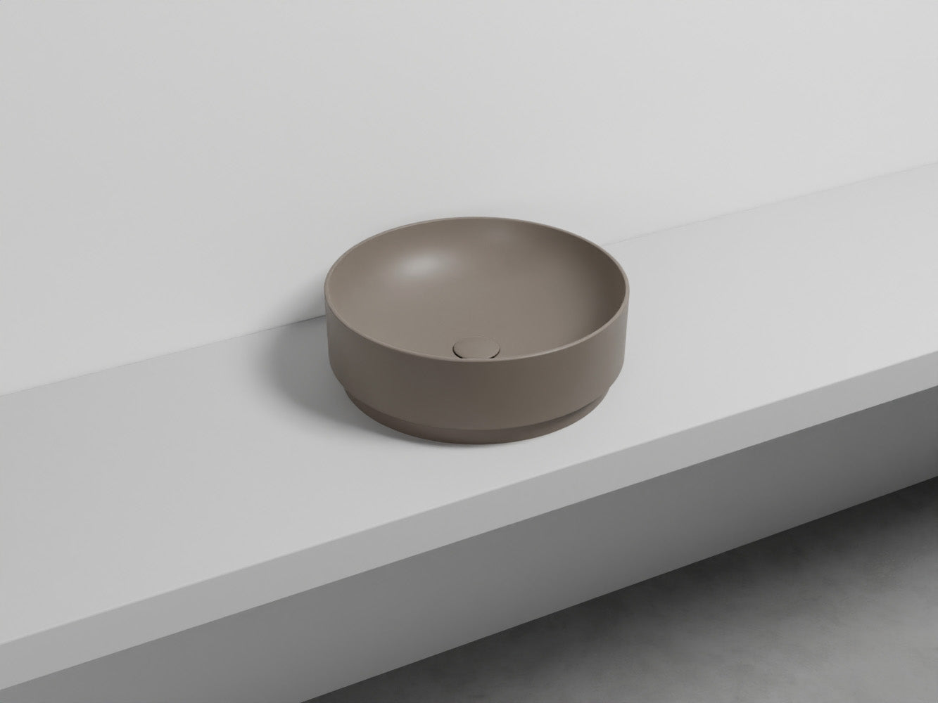 # LAVABO MARE TONDO 45 - CIELO lavandino da appoggio per bagno in ceramica Made in Italy