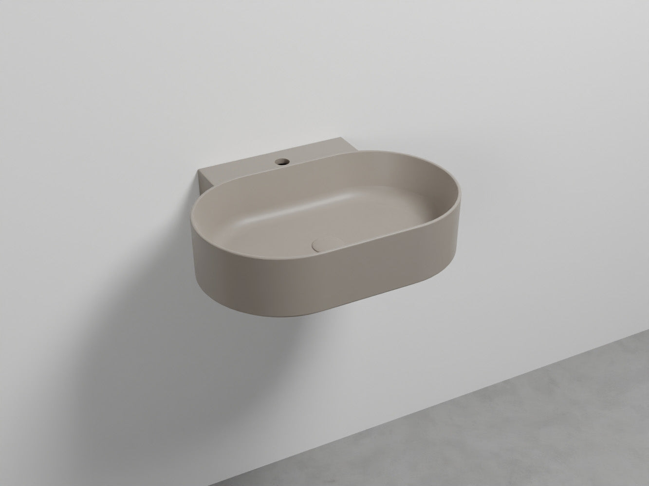 # LAVABO SOSPESO MARE OVALE MONOFORO 60 - CIELO lavandino dalle linee eleganti, sinuose e precise