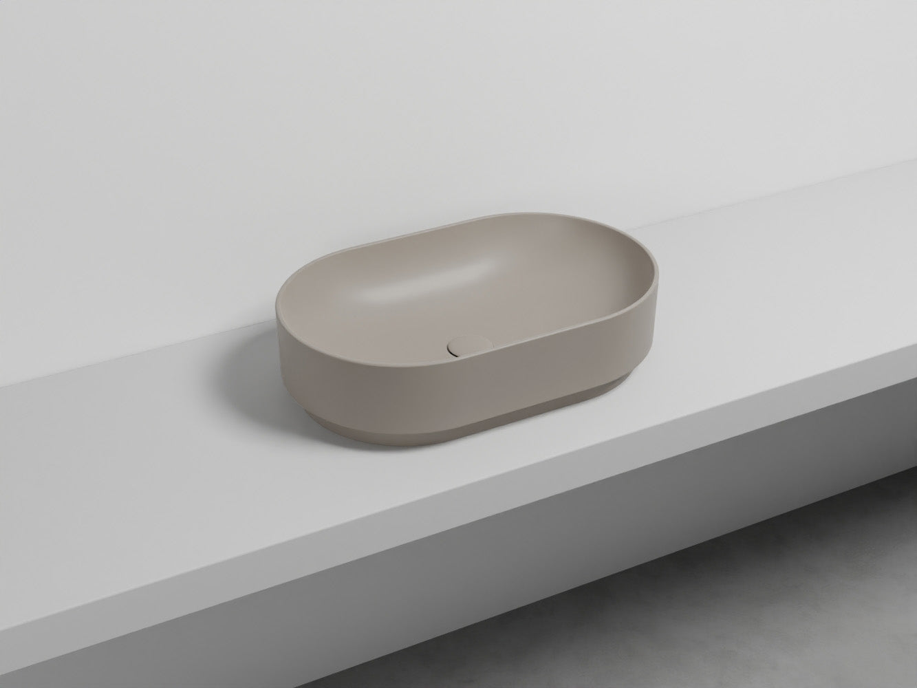 # LAVABO MARE OVALE 60 - CIELO lavandino da appoggio per bagno dall'eleganza contemporanea e dalla massima praticità