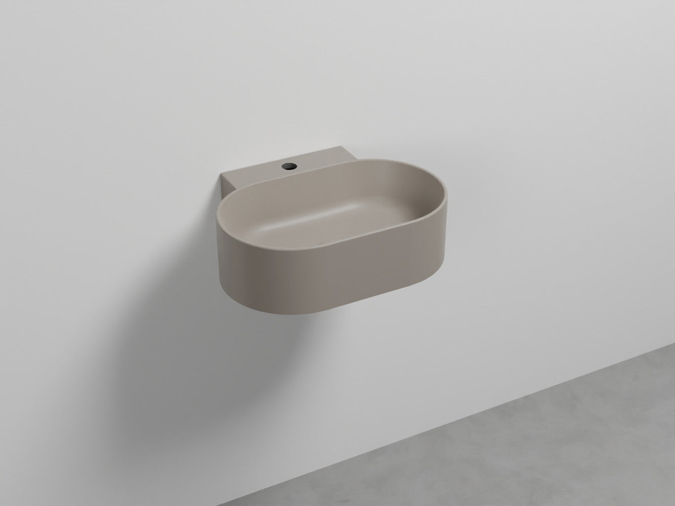 # LAVABO SOSPESO MARE OVALE MONOFORO 50 - CIELO lavandino monoforo per bagno in ceramica