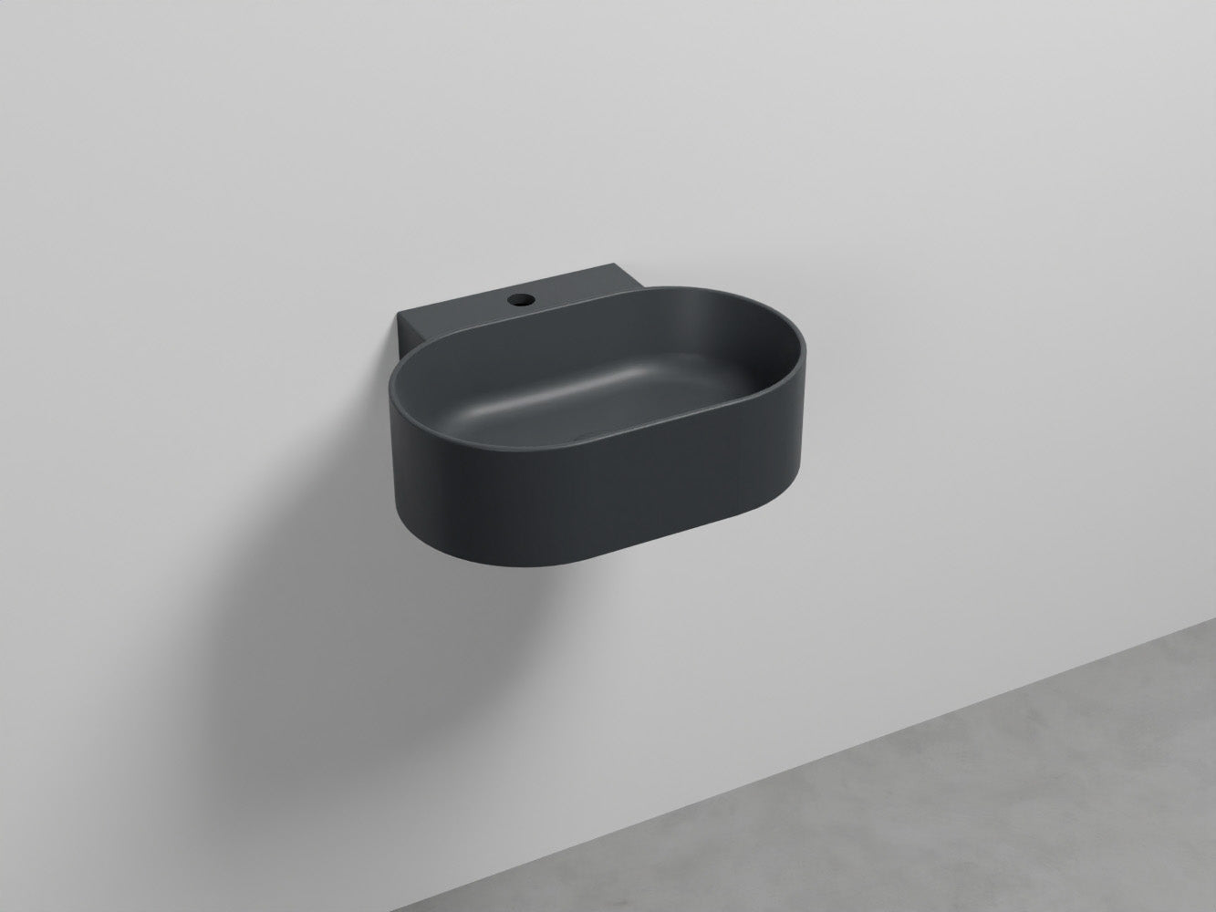 # LAVABO SOSPESO MARE OVALE MONOFORO 50 - CIELO lavandino monoforo per bagno in ceramica