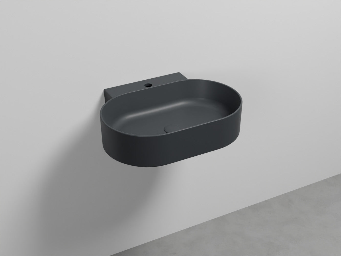 # LAVABO SOSPESO MARE OVALE MONOFORO 60 - CIELO lavandino dalle linee eleganti, sinuose e precise