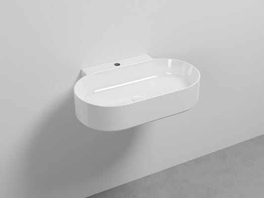 # LAVABO SOSPESO MARE OVALE MONOFORO 70 - CIELO lavandino moderno dalle linee pure ed essenziali