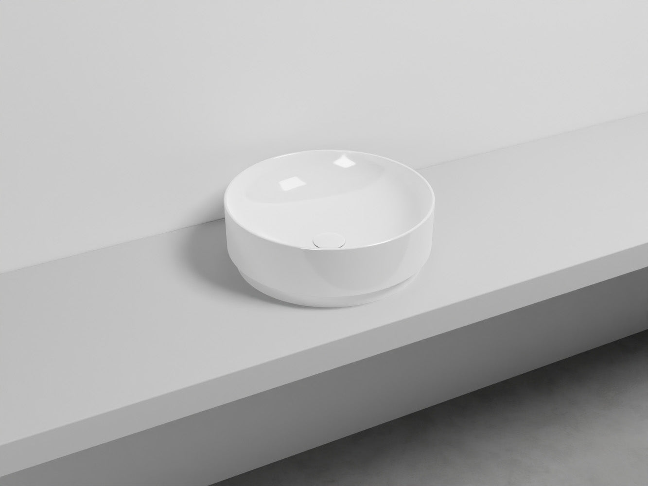# LAVABO MARE TONDO 45 - CIELO lavandino da appoggio per bagno in ceramica Made in Italy