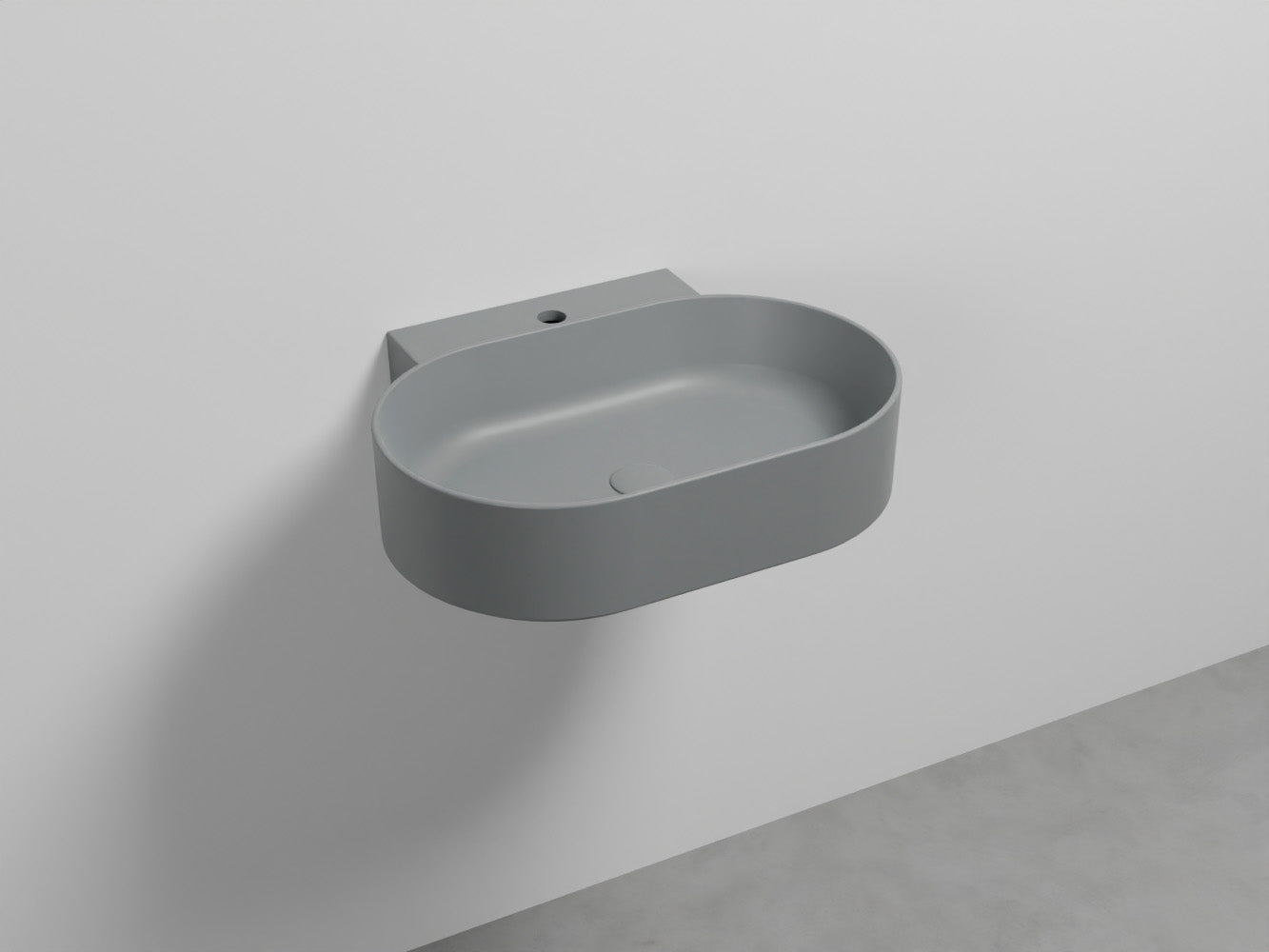 # LAVABO SOSPESO MARE OVALE MONOFORO 60 - CIELO lavandino dalle linee eleganti, sinuose e precise