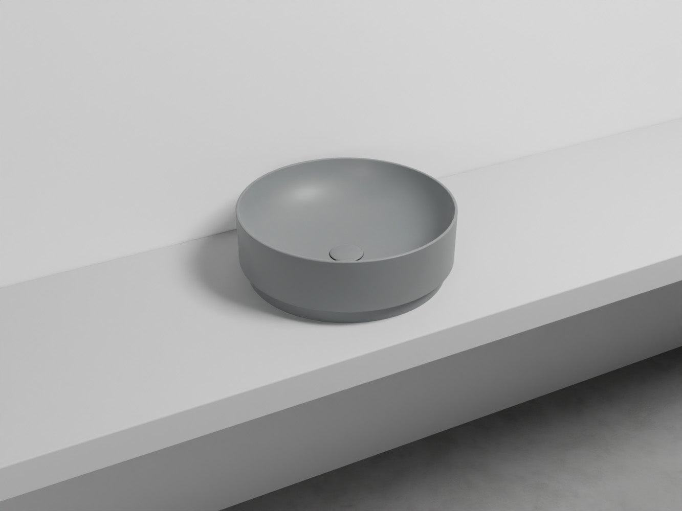 # LAVABO MARE TONDO 45 - CIELO lavandino da appoggio per bagno in ceramica Made in Italy