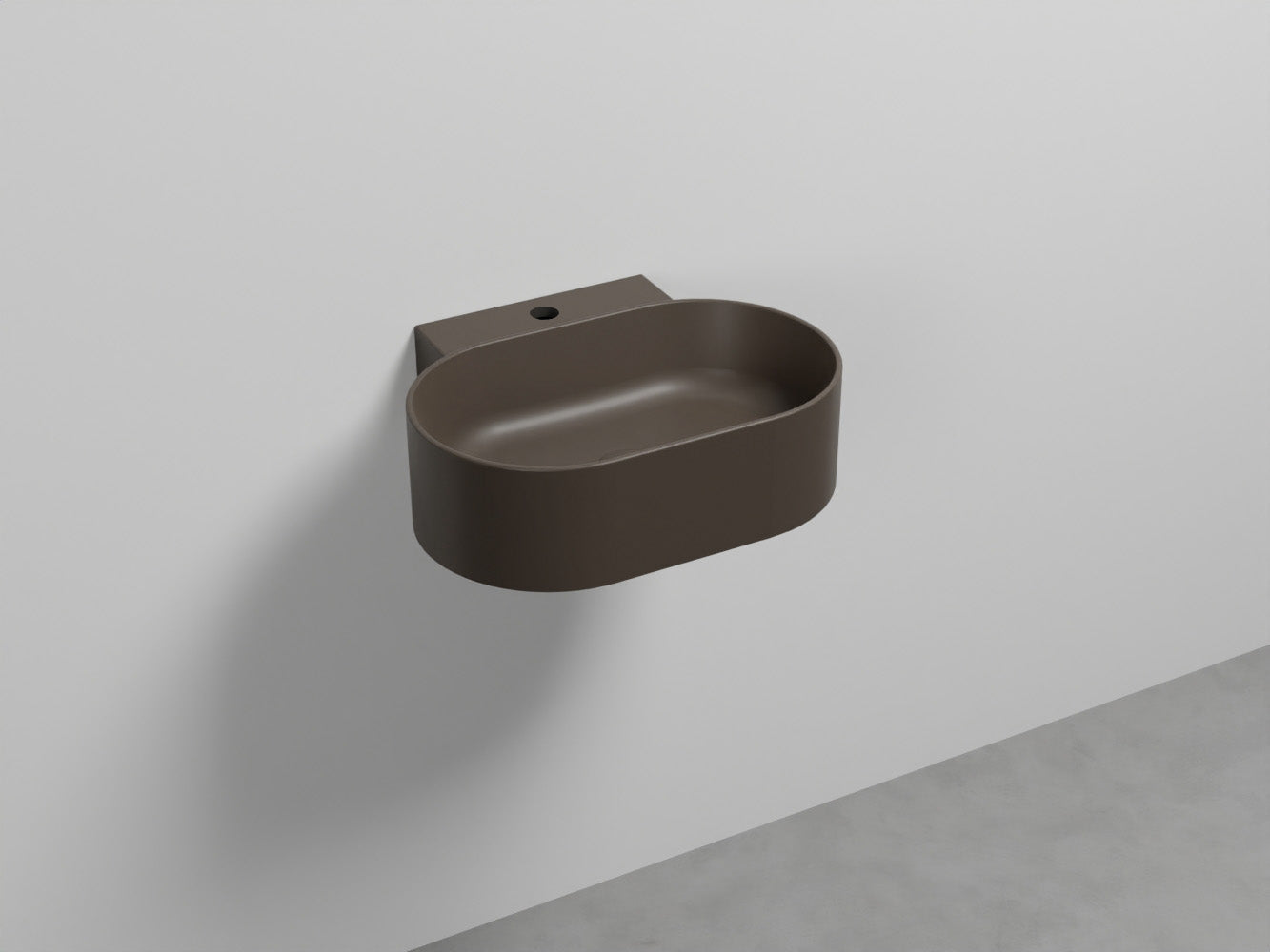 # LAVABO SOSPESO MARE OVALE MONOFORO 50 - CIELO lavandino monoforo per bagno in ceramica