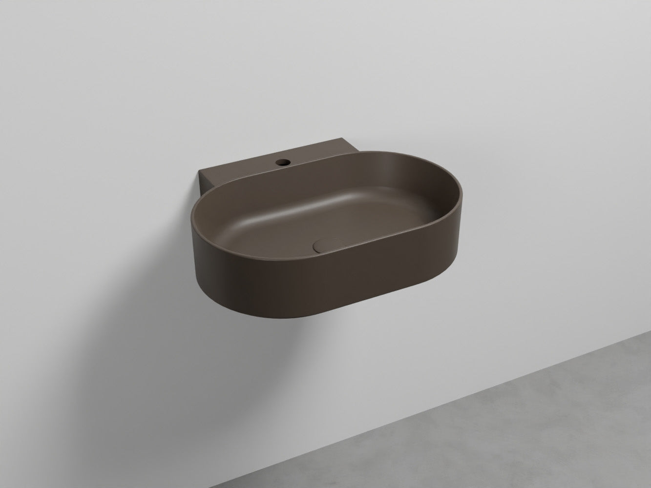 # LAVABO SOSPESO MARE OVALE MONOFORO 60 - CIELO lavandino dalle linee eleganti, sinuose e precise