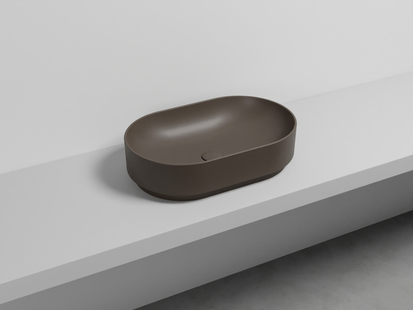 # LAVABO MARE OVALE 60 - CIELO lavandino da appoggio per bagno dall'eleganza contemporanea e dalla massima praticità