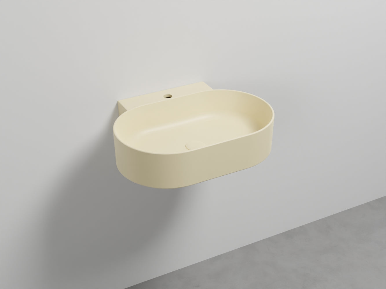 # LAVABO SOSPESO MARE OVALE MONOFORO 60 - CIELO lavandino dalle linee eleganti, sinuose e precise