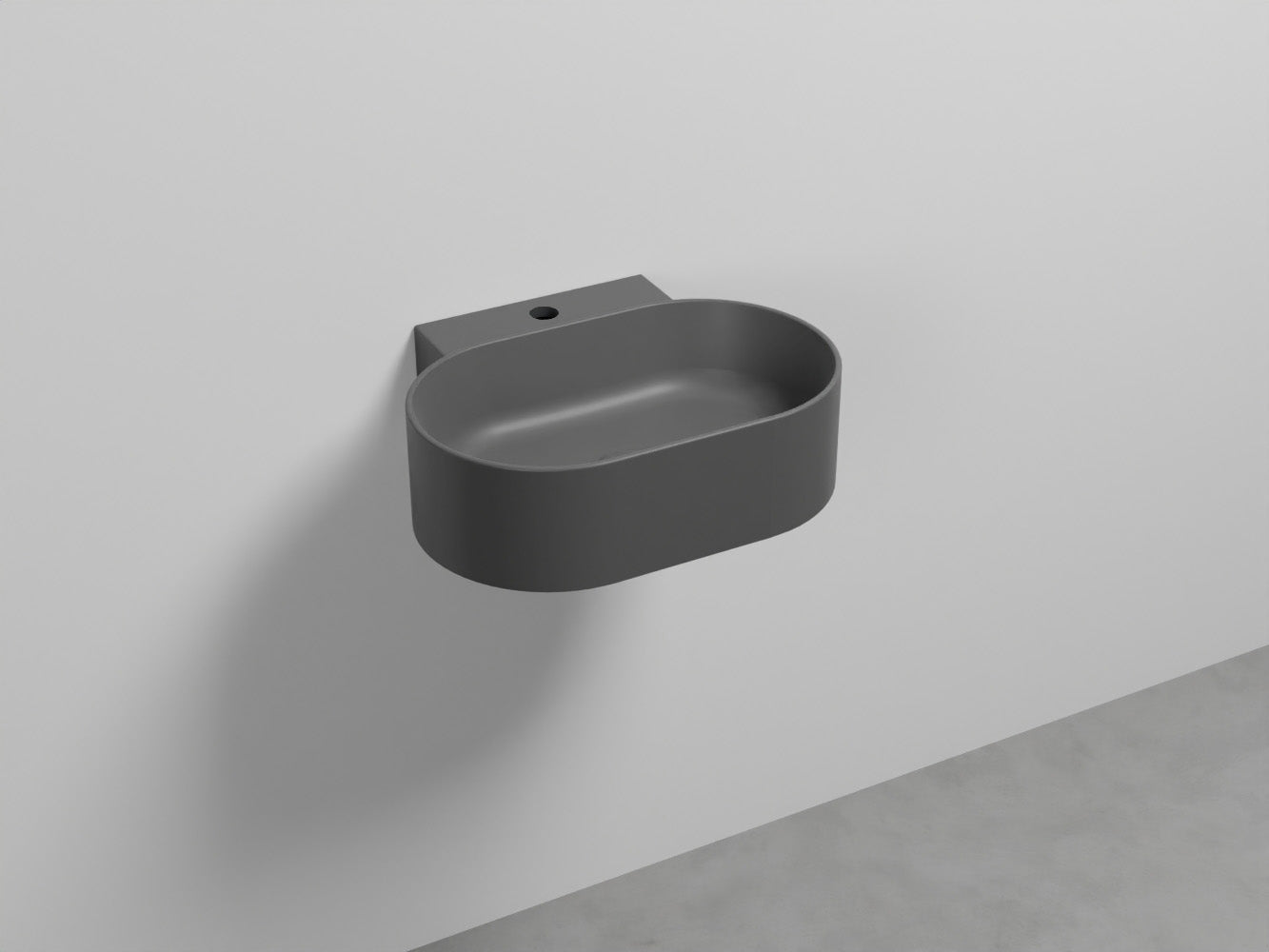 # LAVABO SOSPESO MARE OVALE MONOFORO 50 - CIELO lavandino monoforo per bagno in ceramica
