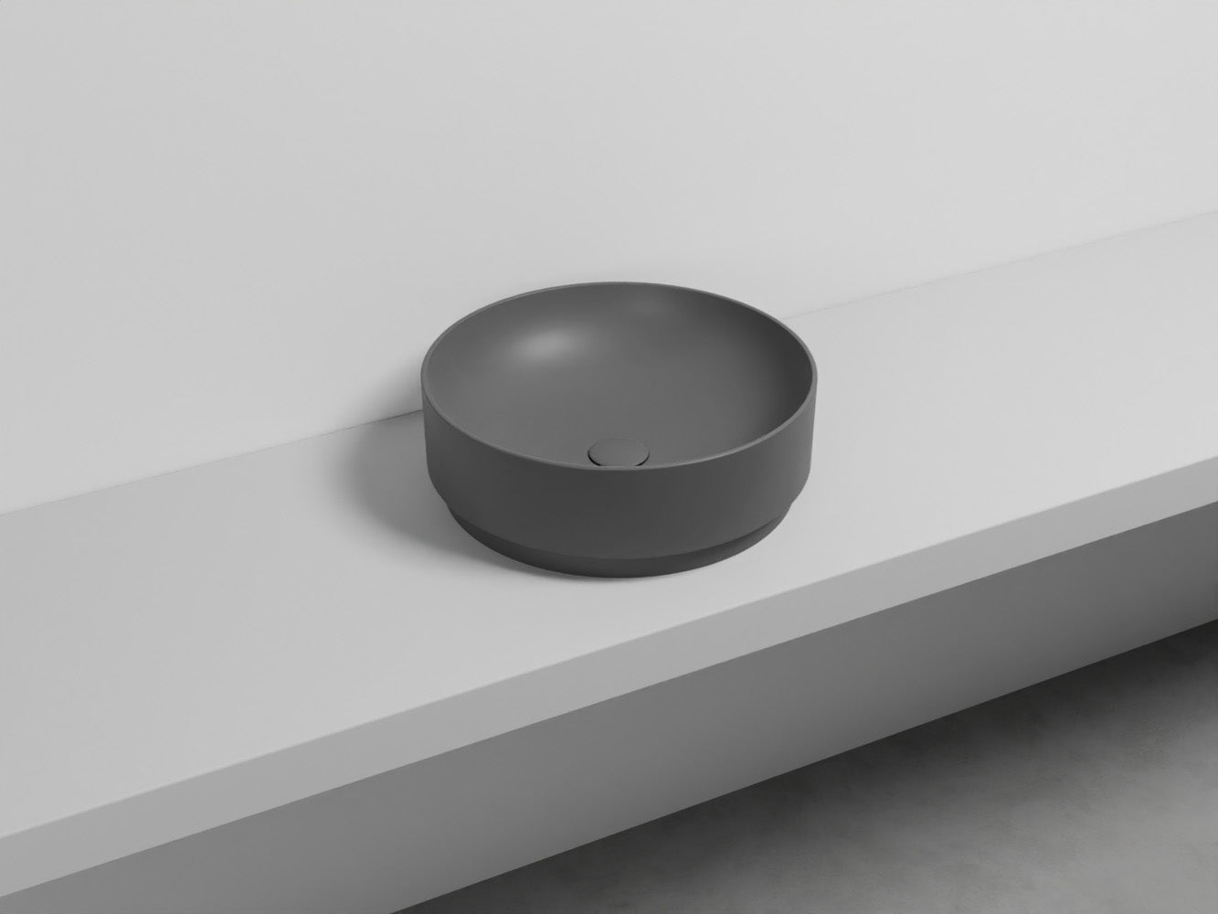 # LAVABO MARE TONDO 45 - CIELO lavandino da appoggio per bagno in ceramica Made in Italy
