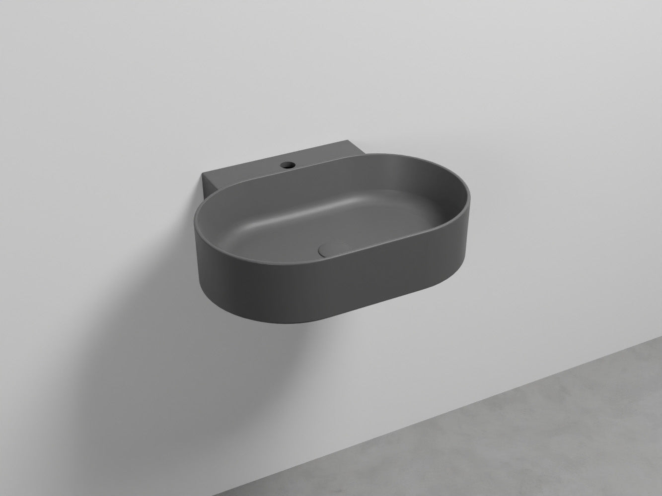 # LAVABO SOSPESO MARE OVALE MONOFORO 60 - CIELO lavandino dalle linee eleganti, sinuose e precise