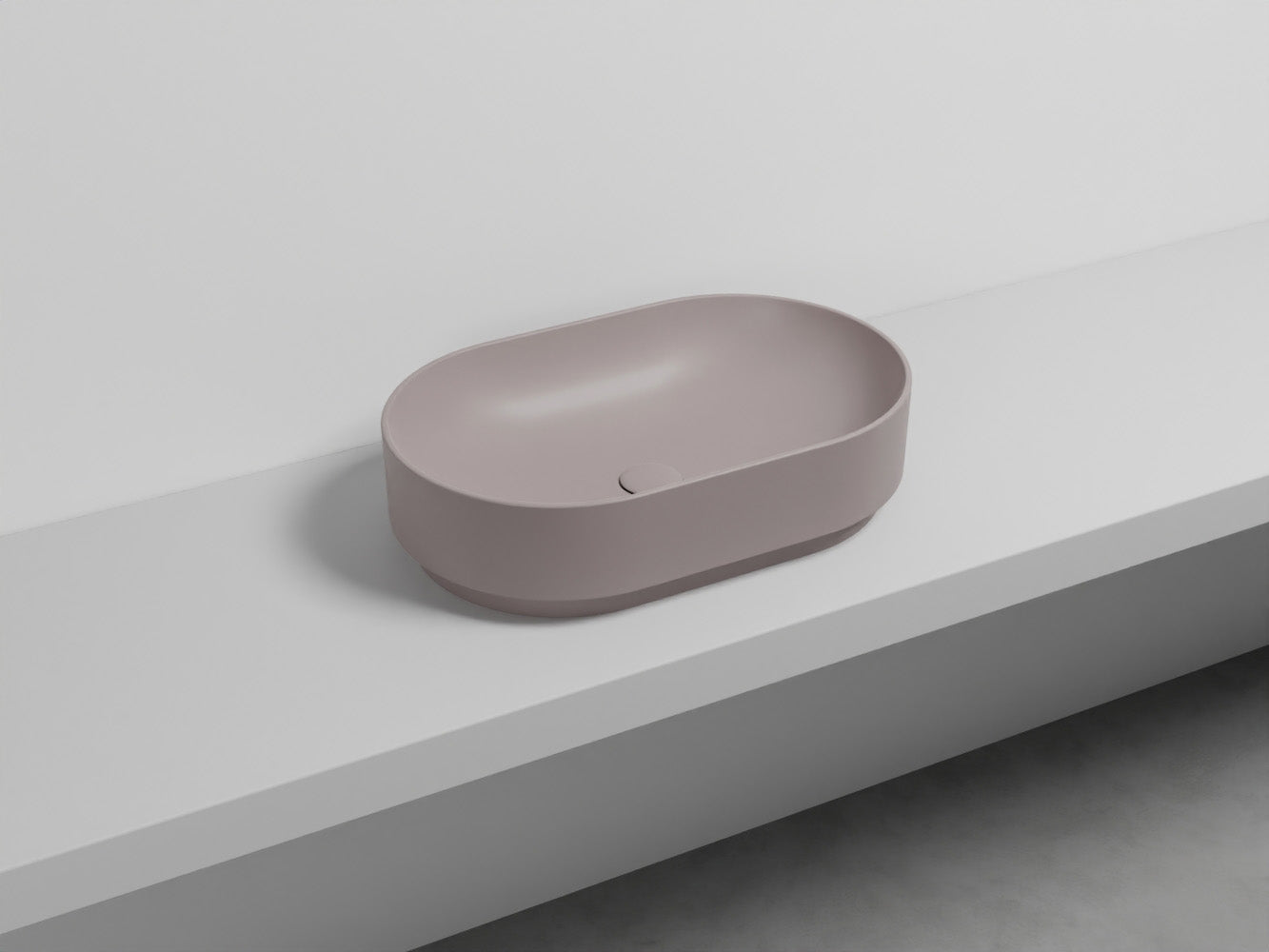# LAVABO MARE OVALE 60 - CIELO lavandino da appoggio per bagno dall'eleganza contemporanea e dalla massima praticità