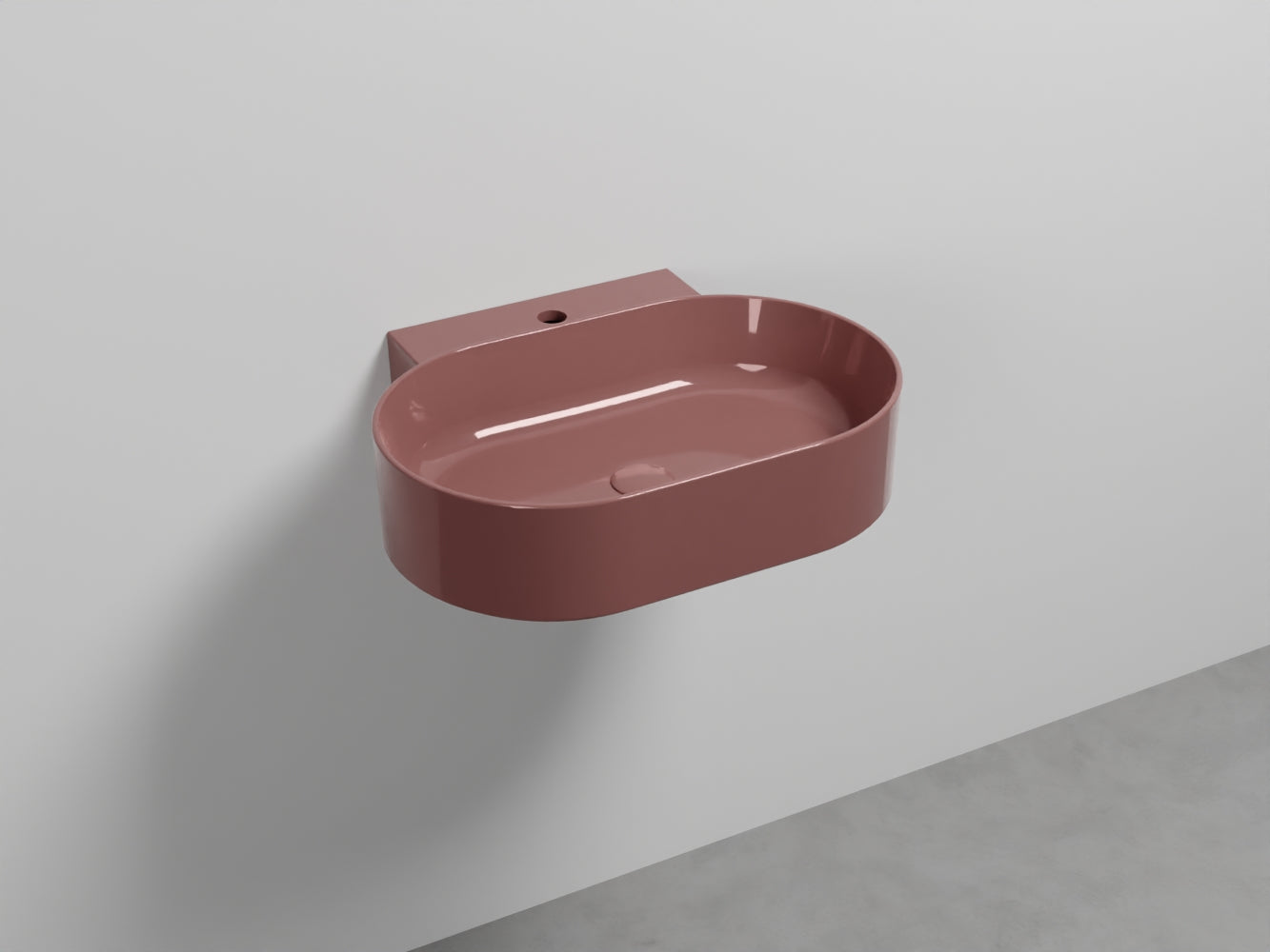 # LAVABO SOSPESO MARE OVALE MONOFORO 60 - CIELO lavandino dalle linee eleganti, sinuose e precise