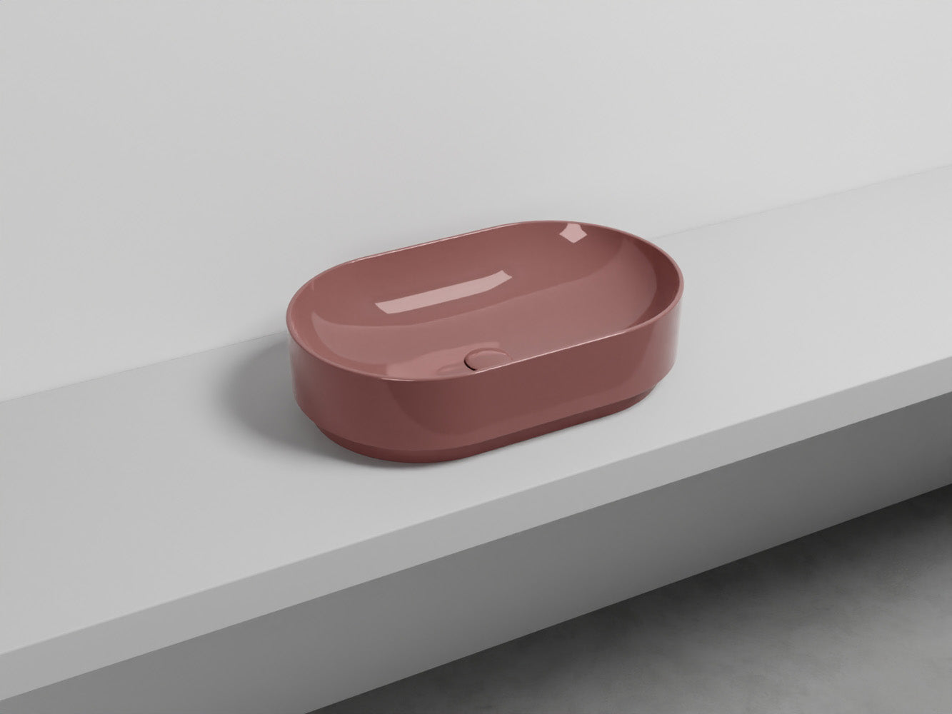 # LAVABO MARE OVALE 60 - CIELO lavandino da appoggio per bagno dall'eleganza contemporanea e dalla massima praticità