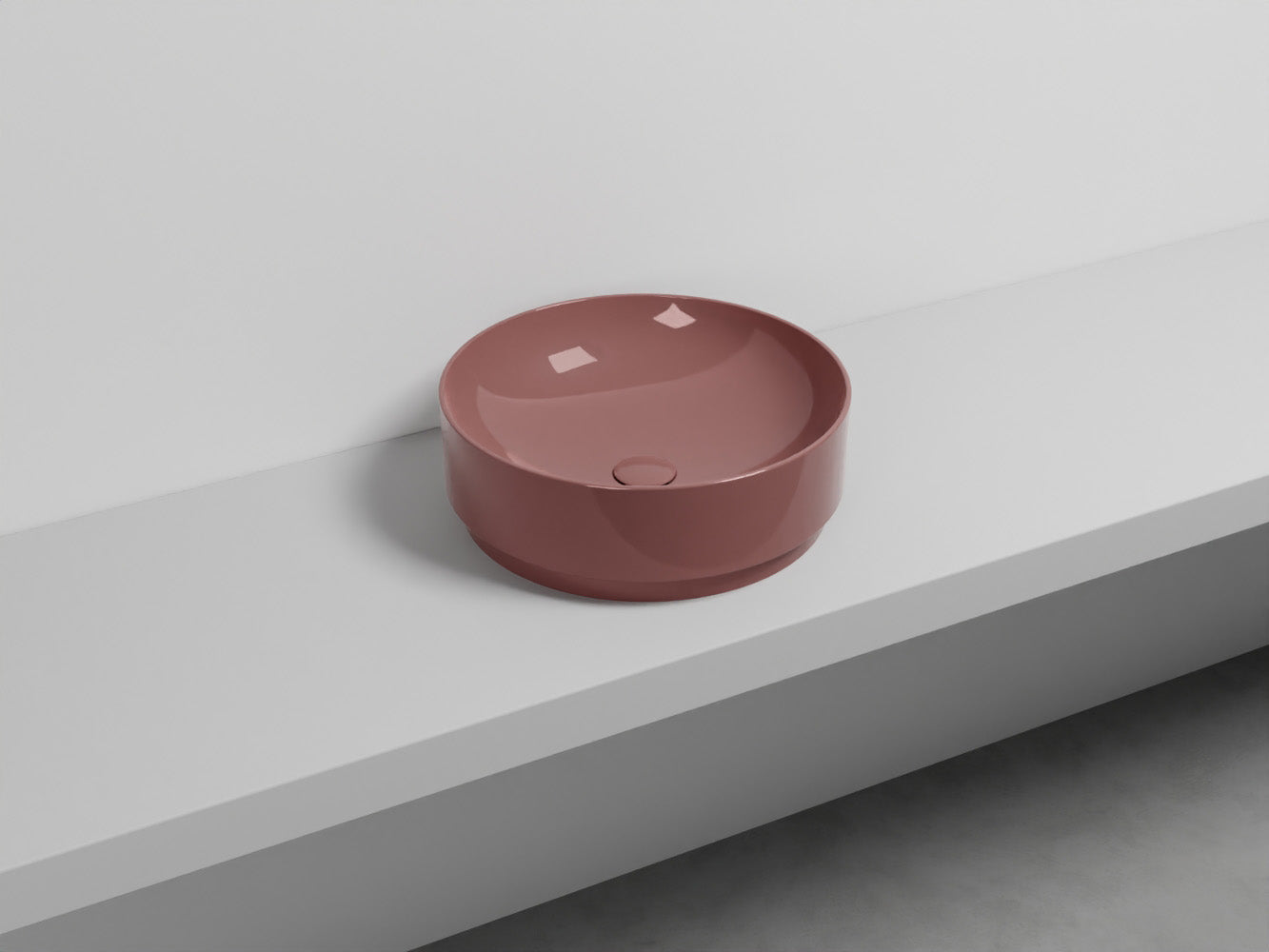 # LAVABO MARE TONDO 45 - CIELO lavandino da appoggio per bagno in ceramica Made in Italy