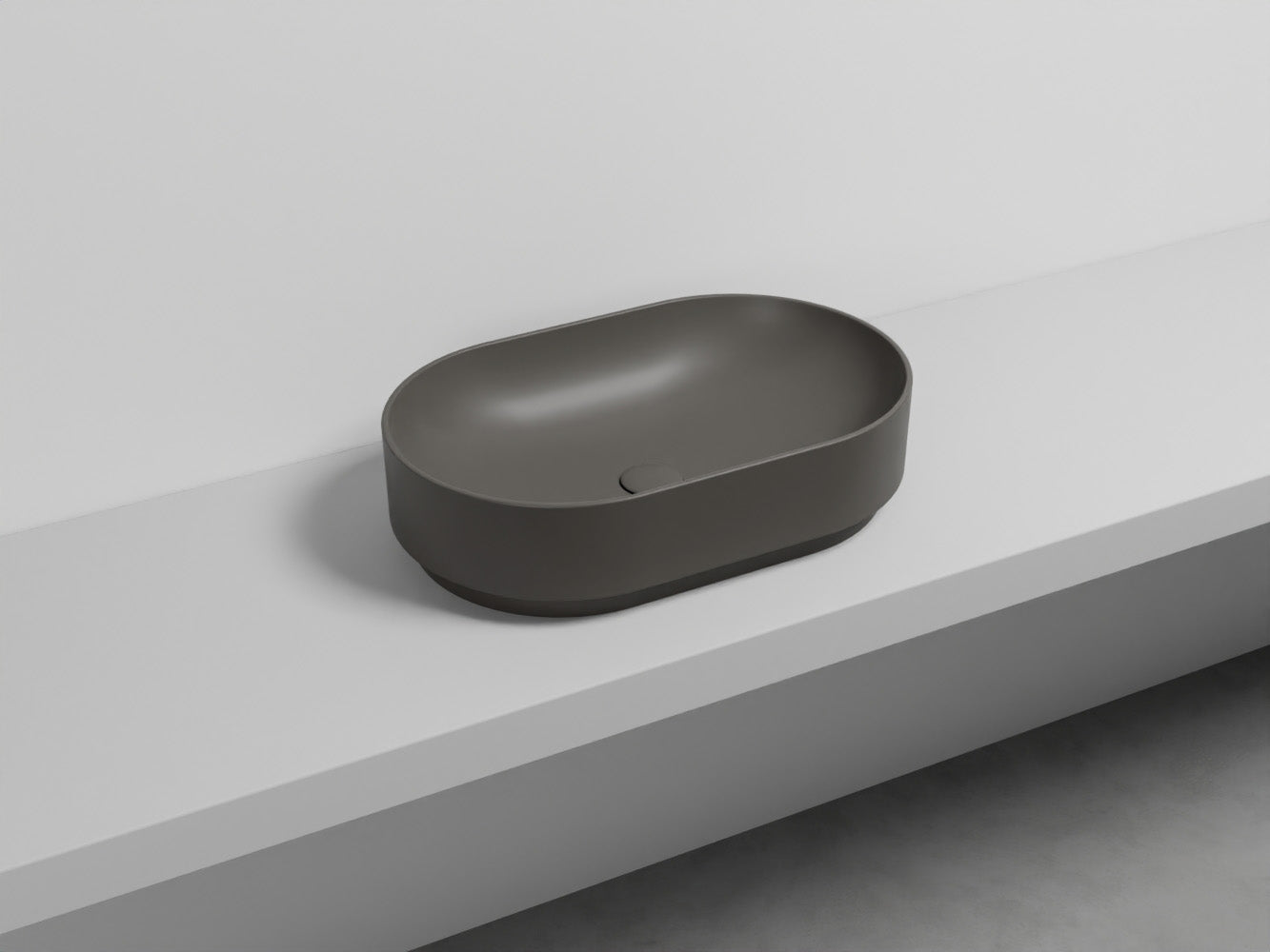 # LAVABO MARE OVALE 60 - CIELO lavandino da appoggio per bagno dall'eleganza contemporanea e dalla massima praticità