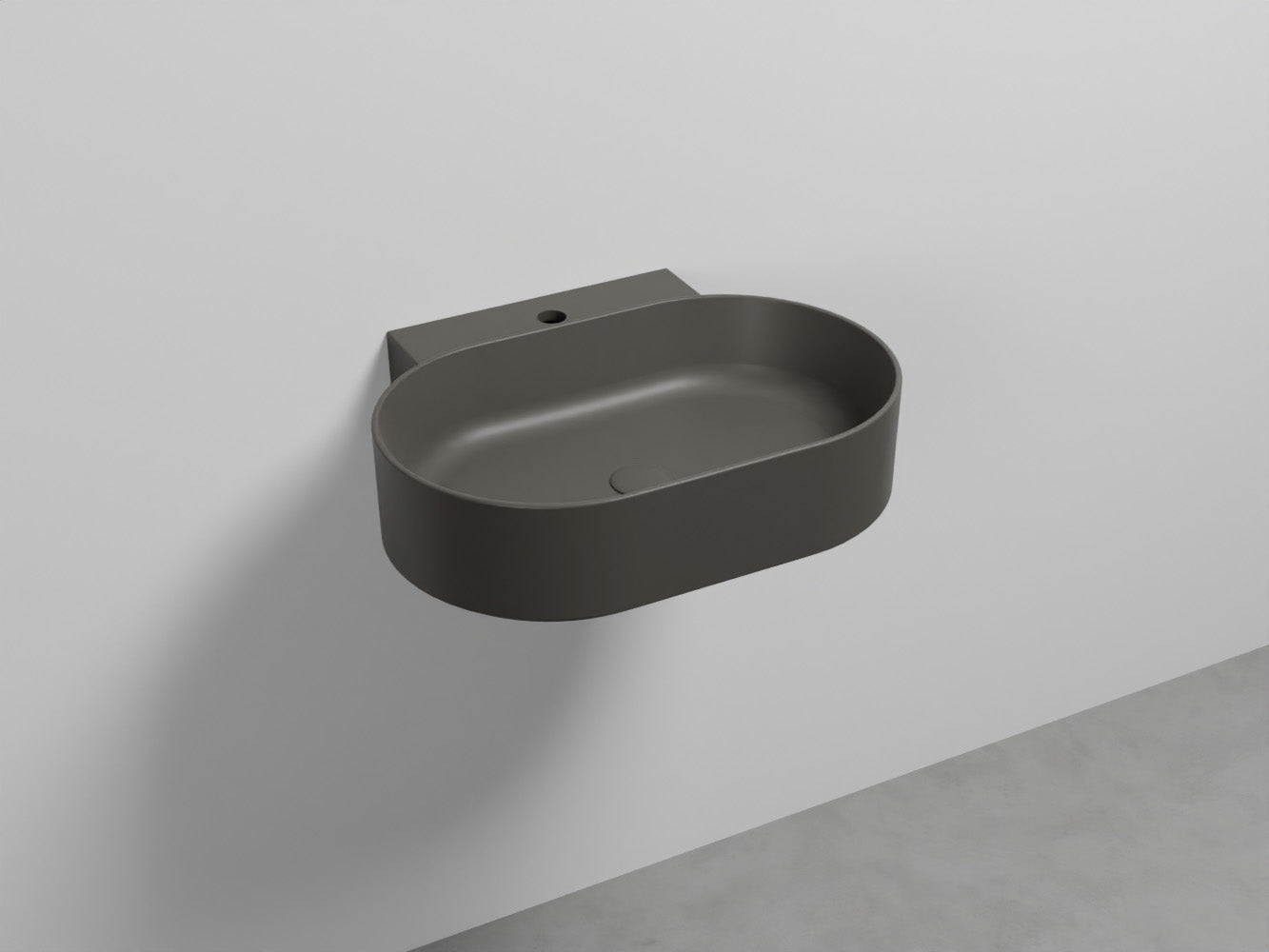 # LAVABO SOSPESO MARE OVALE MONOFORO 60 - CIELO lavandino dalle linee eleganti, sinuose e precise