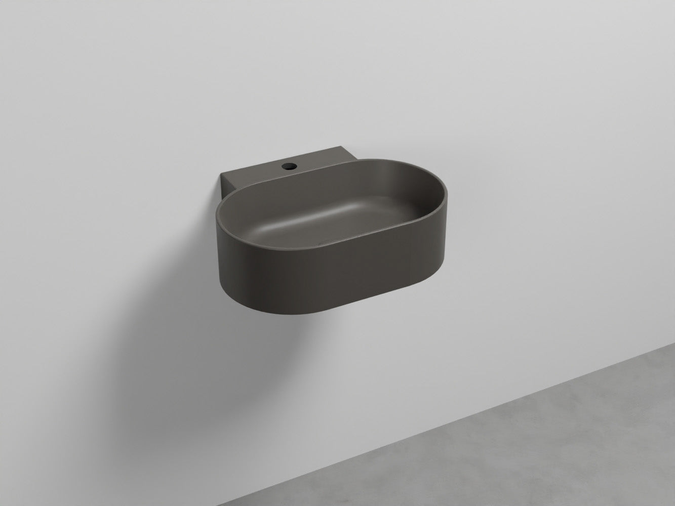 # LAVABO SOSPESO MARE OVALE MONOFORO 50 - CIELO lavandino monoforo per bagno in ceramica