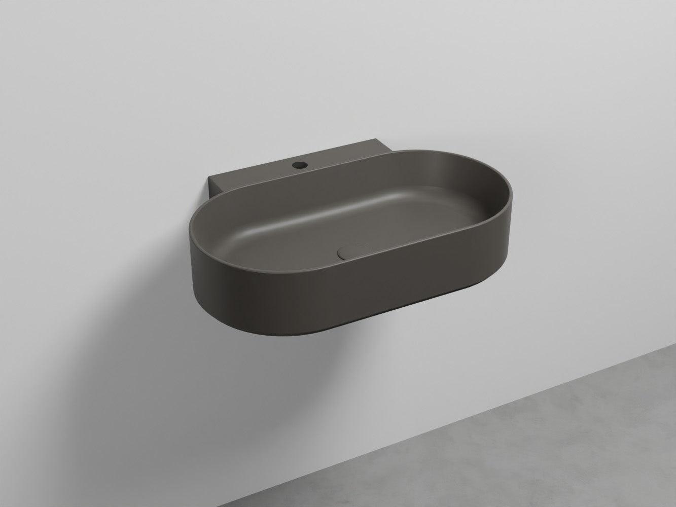 # LAVABO SOSPESO MARE OVALE MONOFORO 70 - CIELO lavandino moderno dalle linee pure ed essenziali