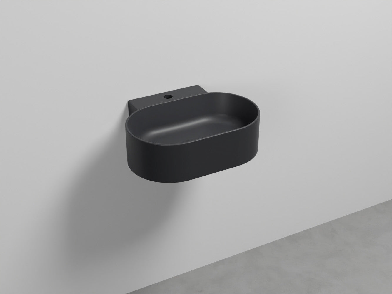 # LAVABO SOSPESO MARE OVALE MONOFORO 50 - CIELO lavandino monoforo per bagno in ceramica