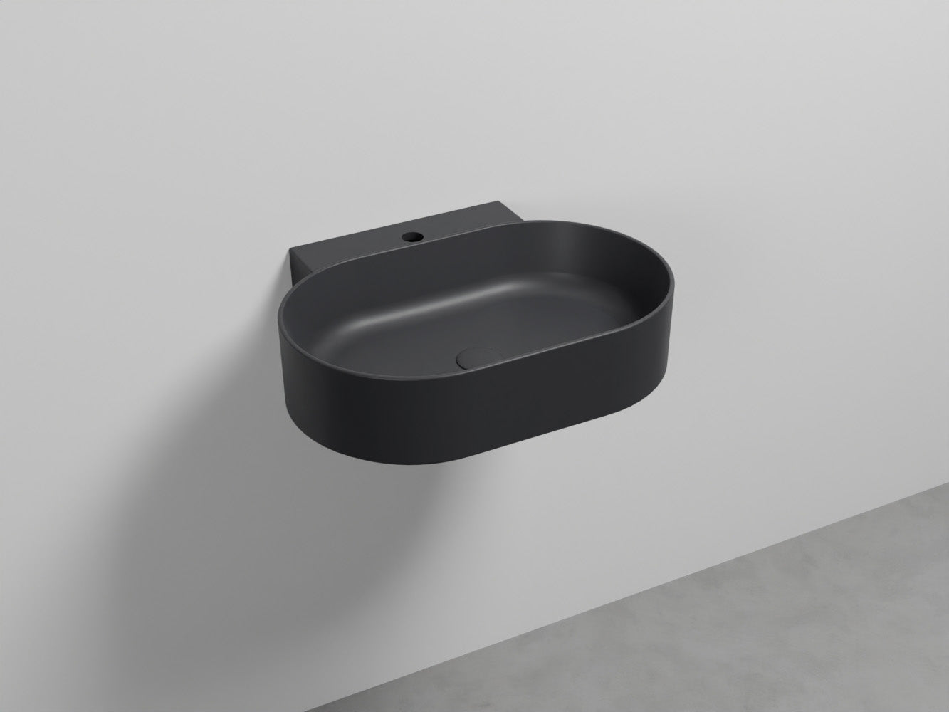 # LAVABO SOSPESO MARE OVALE MONOFORO 60 - CIELO lavandino dalle linee eleganti, sinuose e precise