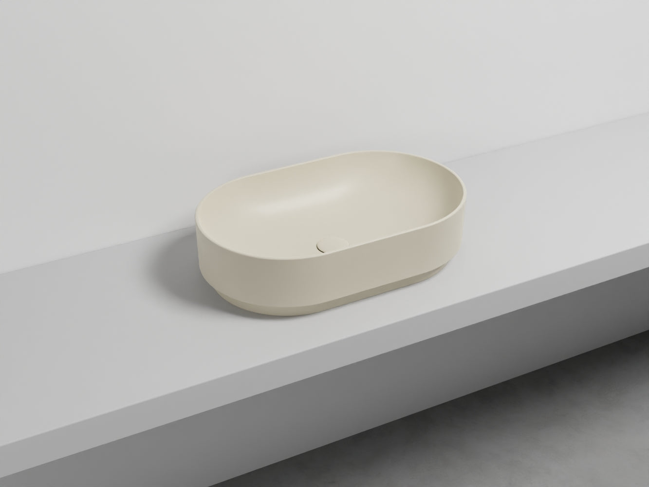 # LAVABO MARE OVALE 60 - CIELO lavandino da appoggio per bagno dall'eleganza contemporanea e dalla massima praticità