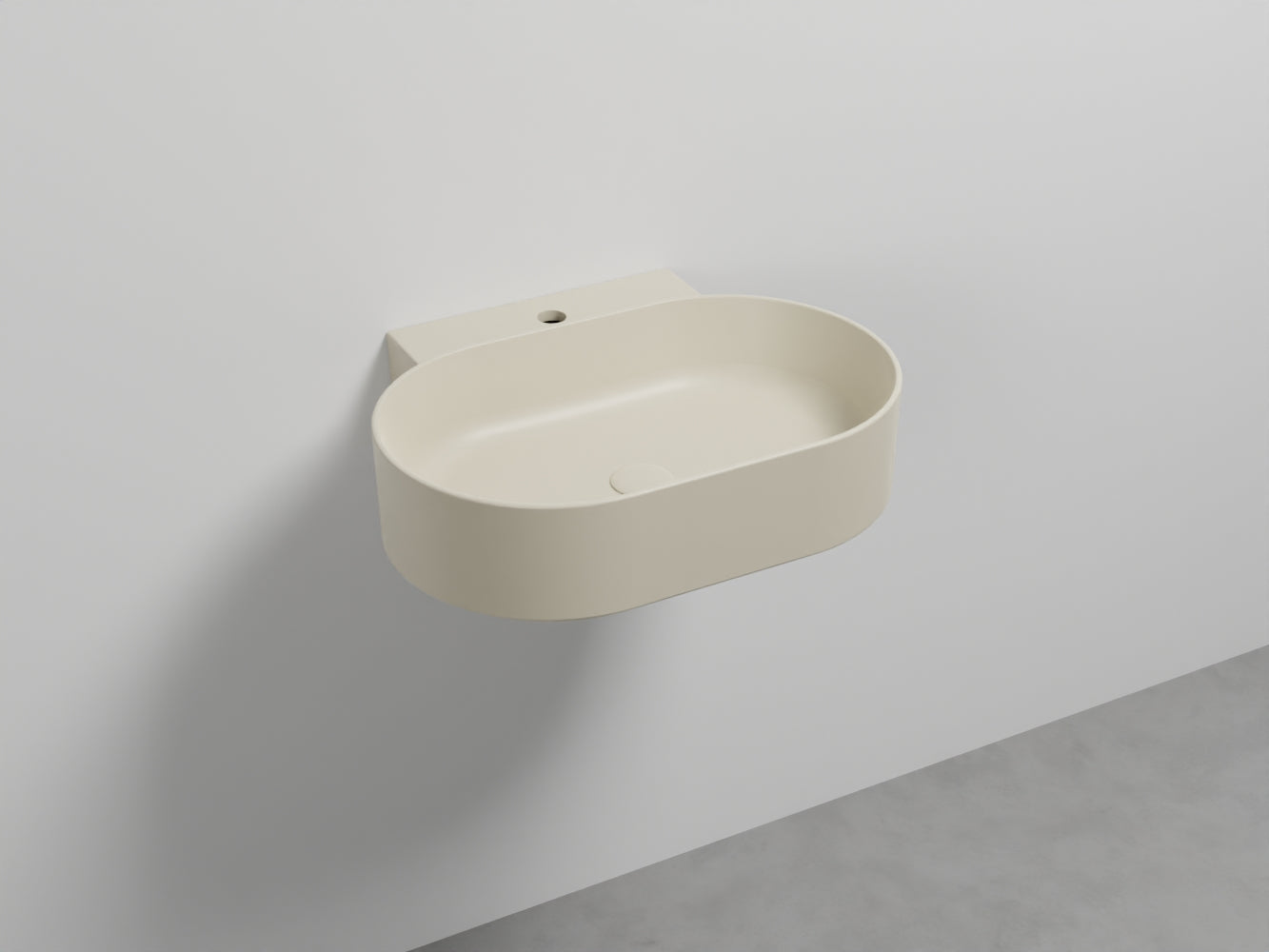 # LAVABO SOSPESO MARE OVALE MONOFORO 60 - CIELO lavandino dalle linee eleganti, sinuose e precise