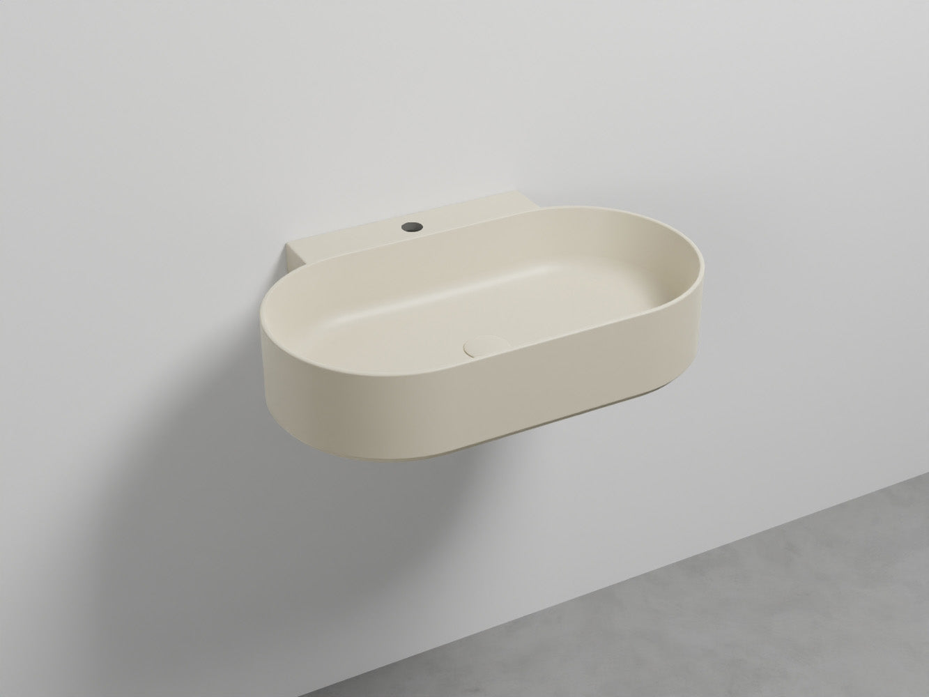 # LAVABO SOSPESO MARE OVALE MONOFORO 70 - CIELO lavandino moderno dalle linee pure ed essenziali