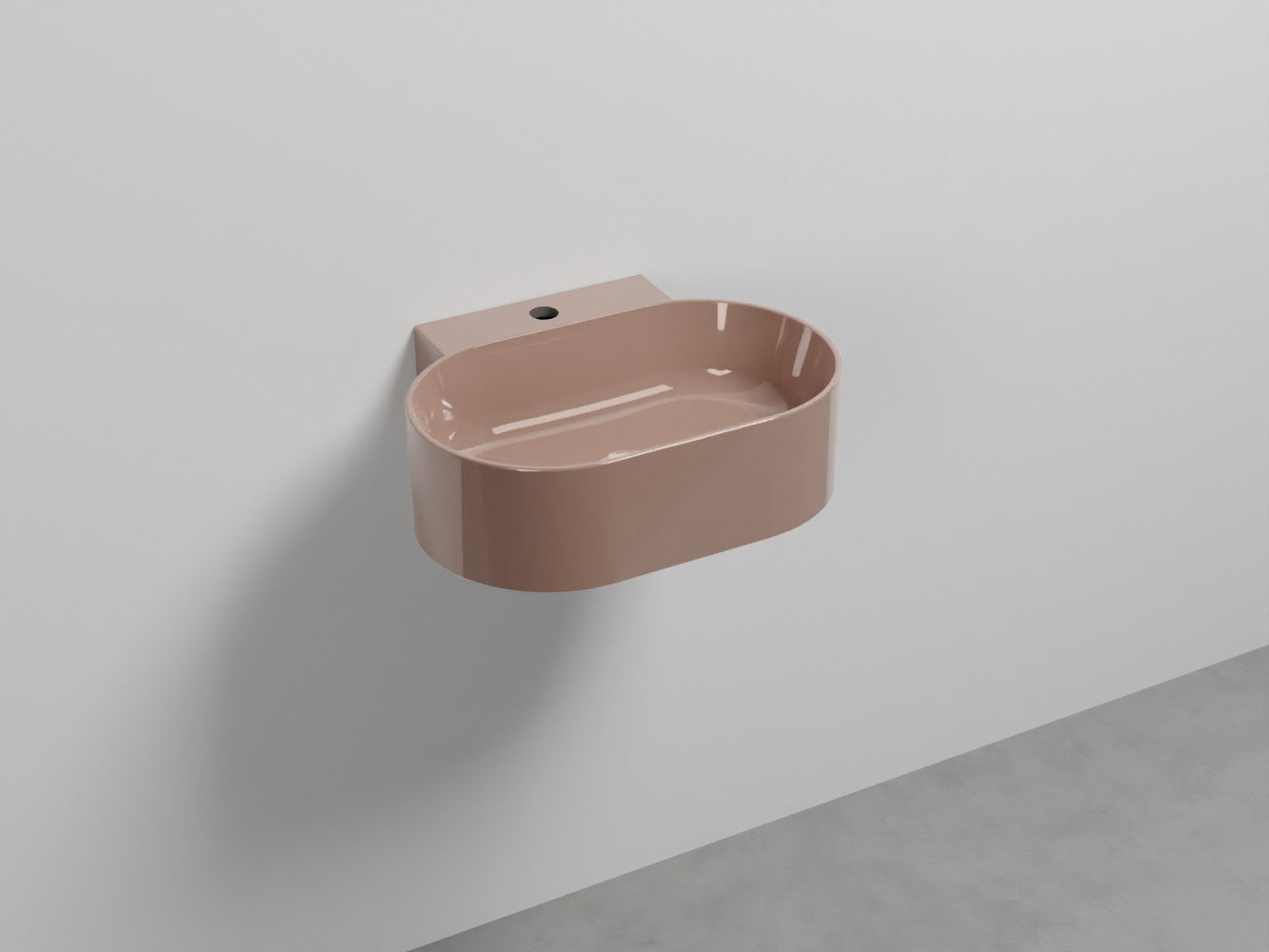 # LAVABO SOSPESO MARE OVALE MONOFORO 50 - CIELO lavandino monoforo per bagno in ceramica