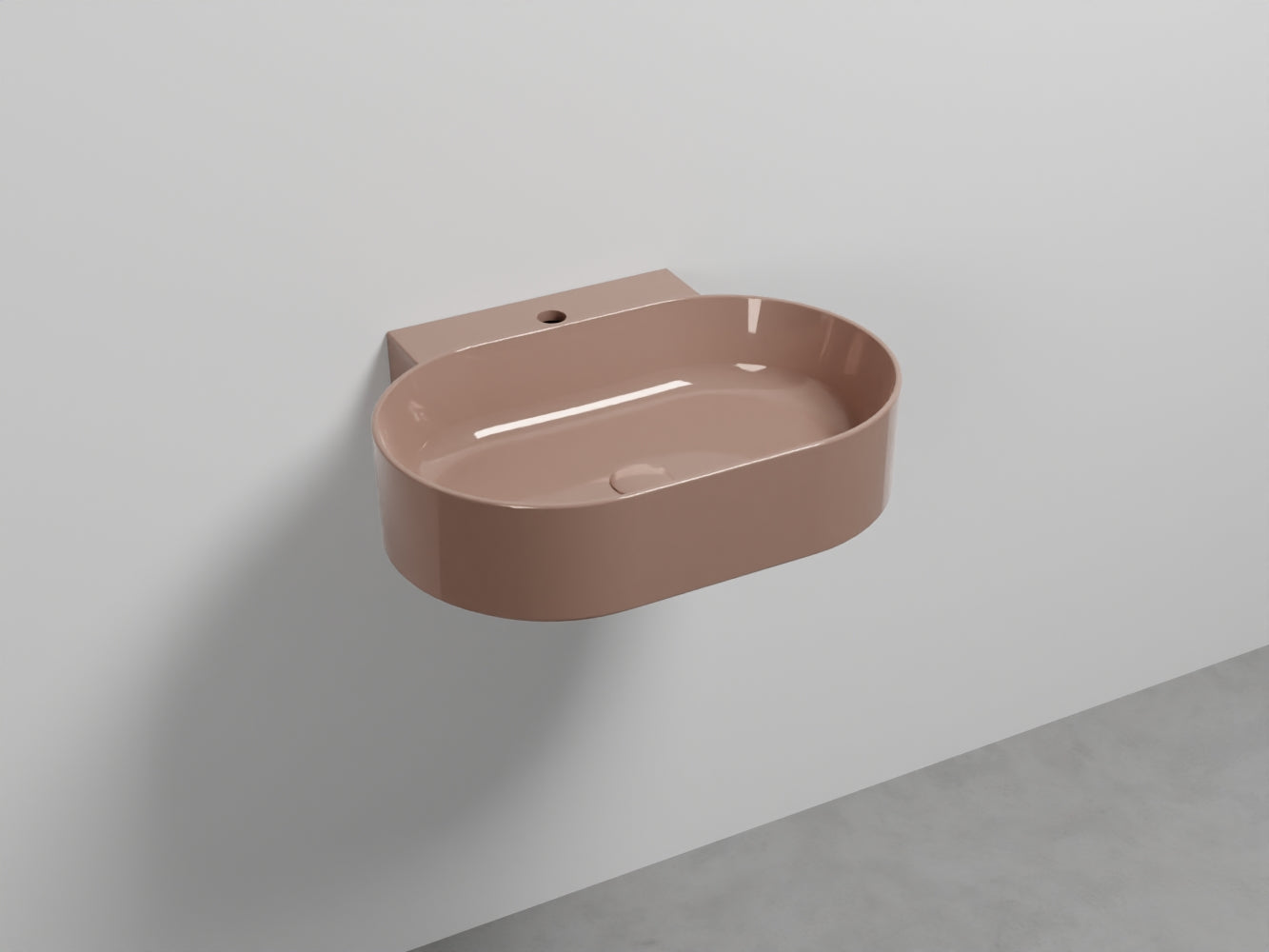 # LAVABO SOSPESO MARE OVALE MONOFORO 60 - CIELO lavandino dalle linee eleganti, sinuose e precise