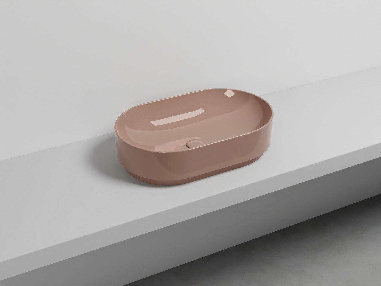 # LAVABO MARE OVALE 60 - CIELO lavandino da appoggio per bagno dall'eleganza contemporanea e dalla massima praticità